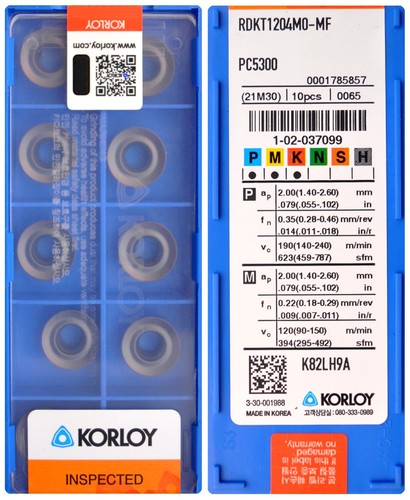 Rdkt 1204 pc5300 korloy - rdkt,